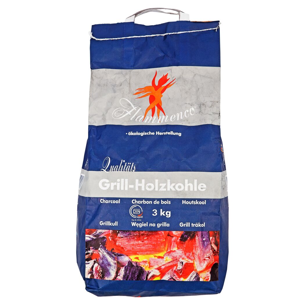 3 kg Grill-Holzkohle Flammenco im Papiersack