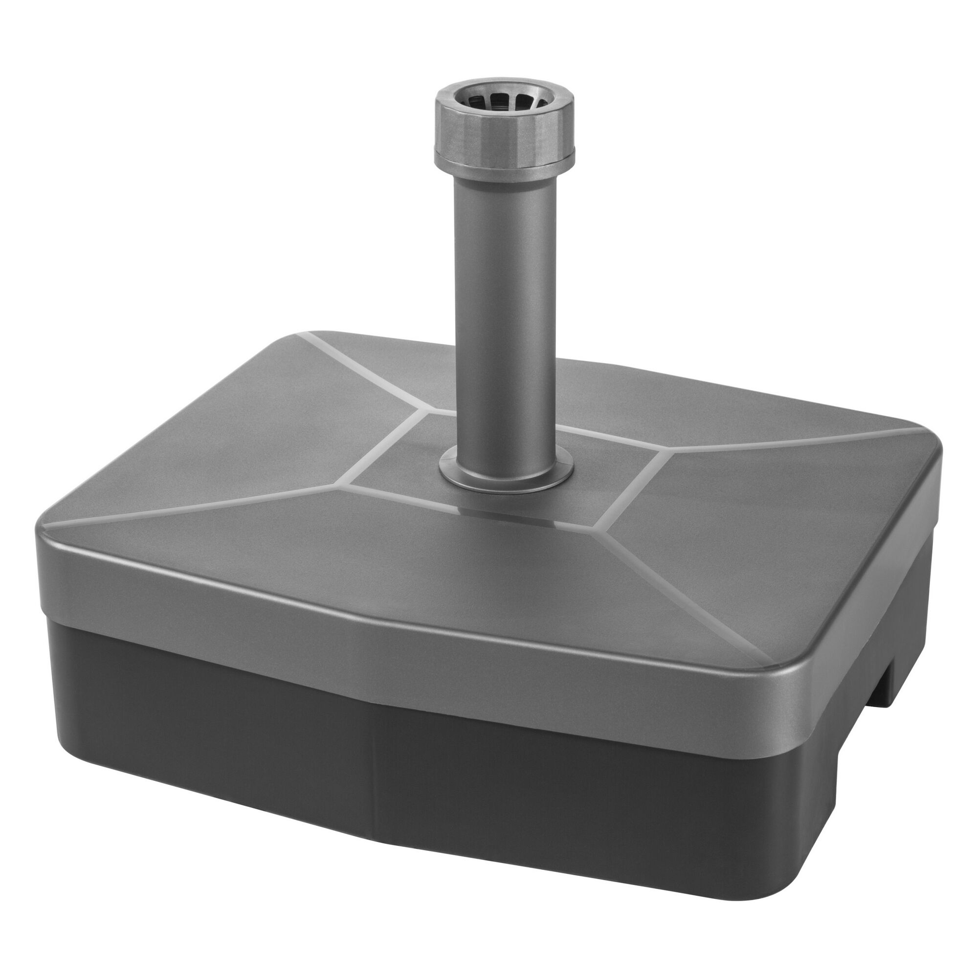 Grauer Schirmständer aus Kunststoff