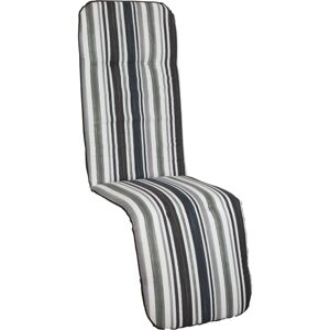Relaxstuhl-Auflage 'Elim' grau/weiß 171 x 47 x 5 cm