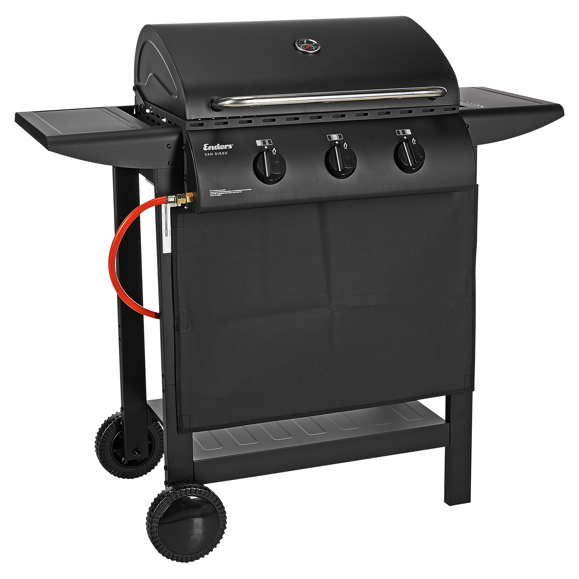 Gasgrill 'San Diego 3' Metall schwarz 50,5 x 33 cm + product picture