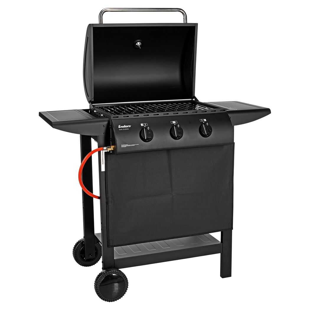 Enders Gasgrill San Diego 3 mit offenem Deckel