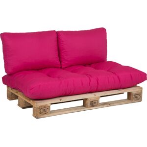 Paletten-Sitzkissen pink 120 x 80 cm 3-teilig
