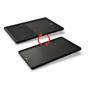 Grill-Wendeplatte 'Switch Grid' 1/2 Gusseisen 44,5 x 29,5 x 1 cm schwarz