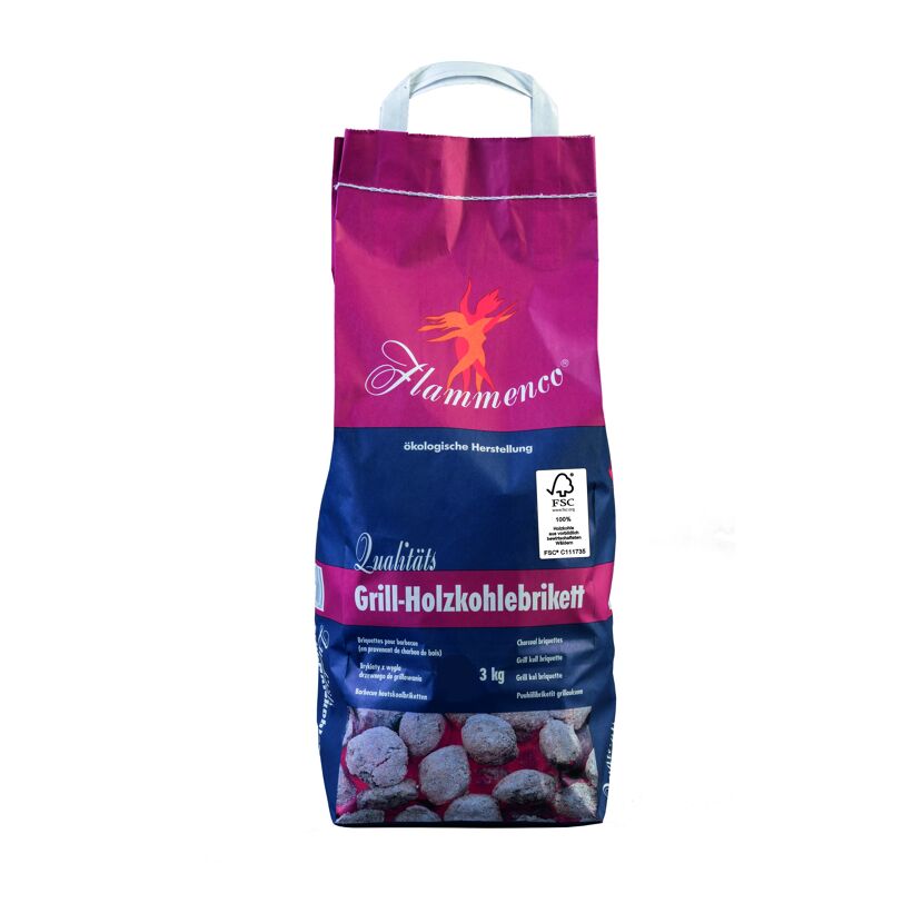 Grill-Holzkohlebrikett 100 % FSC 3 kg
