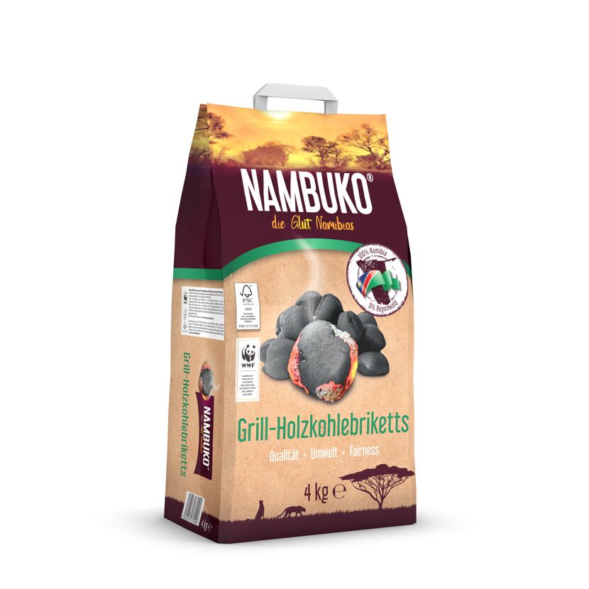 4 kg Nambuko Grill-Holzkohlebriketts im Beutel
