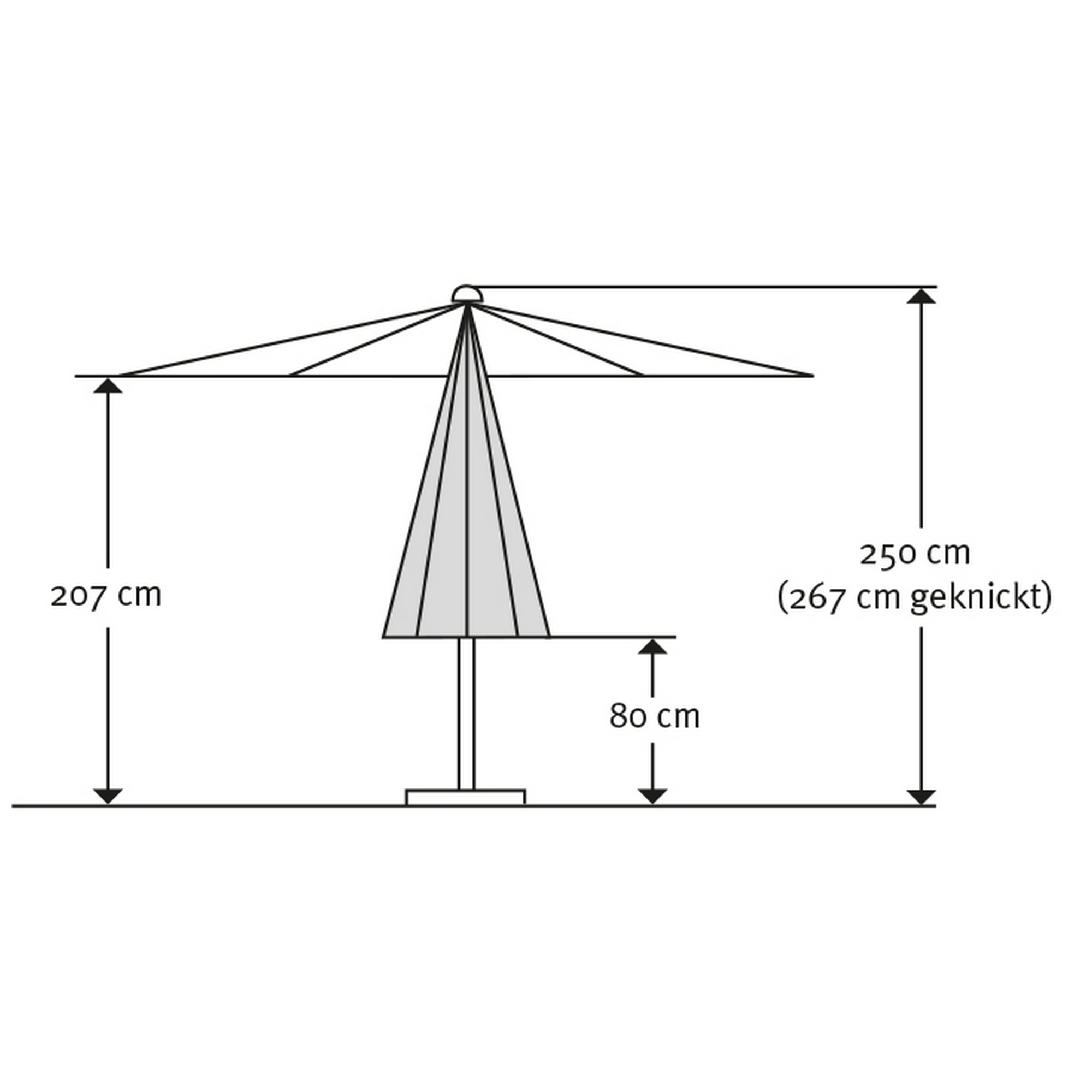 Sonnenschirm 'Venedig' rot Ø 270 cm + product picture