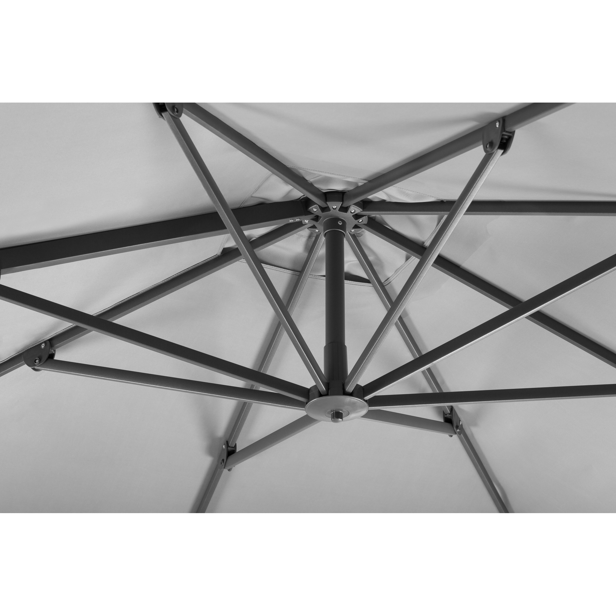 Ampelschirm 'Rhodos Twist' silbergrau 300 x 300 cm + product picture