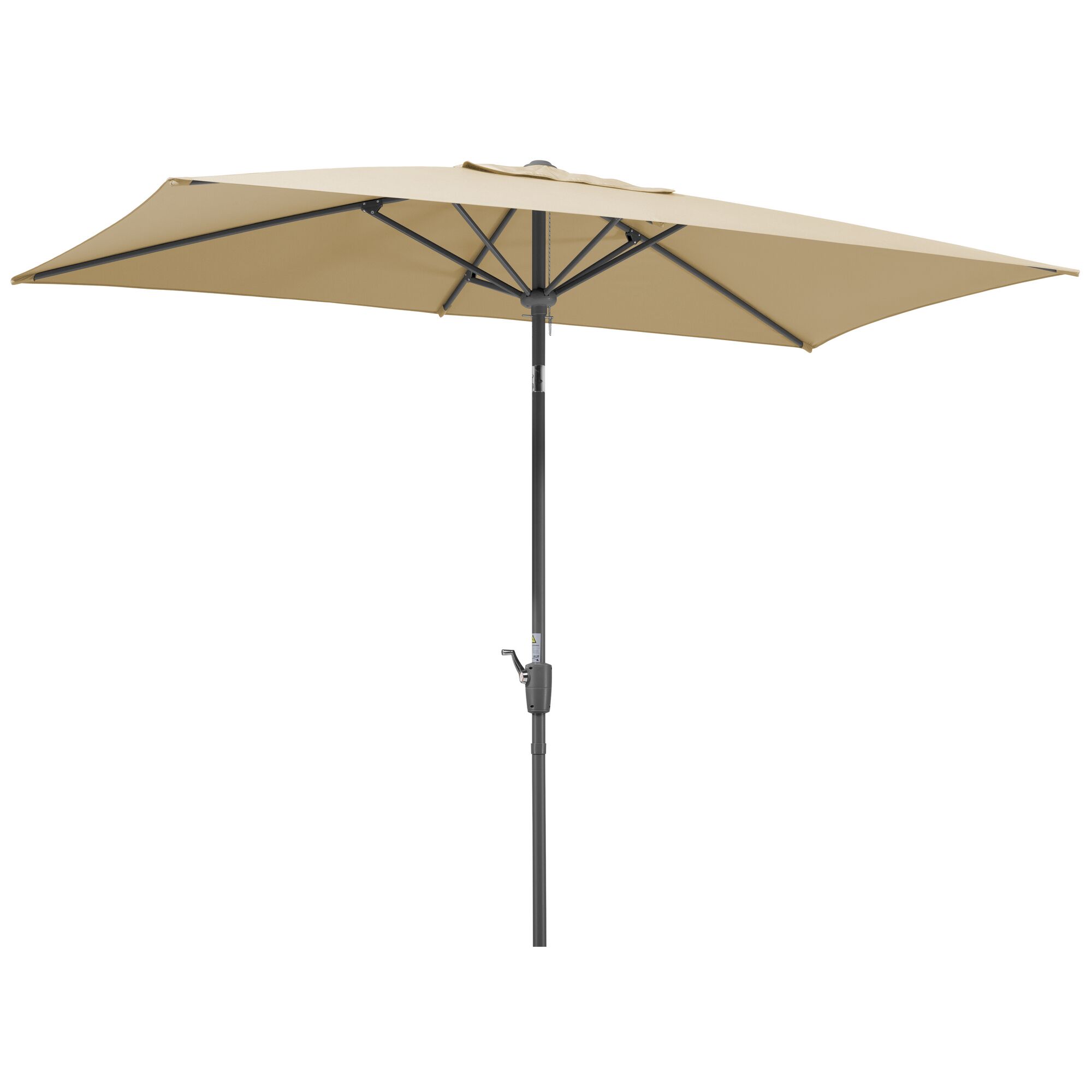 Beigefarbener Sonnenschirm Tunis 270x150 cm