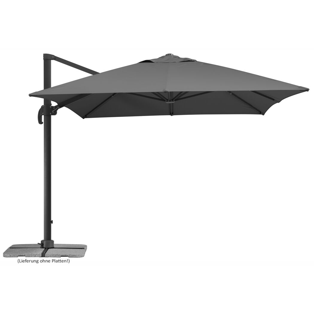 Grauer Ampelschirm Rhodos Grande 400x300