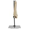 Beigefarbener Sonnenschirm Junior 2,3 x 2,3m geschlossen