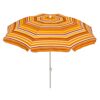 Sonnenschirm Shorty 180/8 orange-braun gestreift