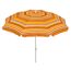 Sonnenschirm Shorty 180/8 orange-braun gestreift