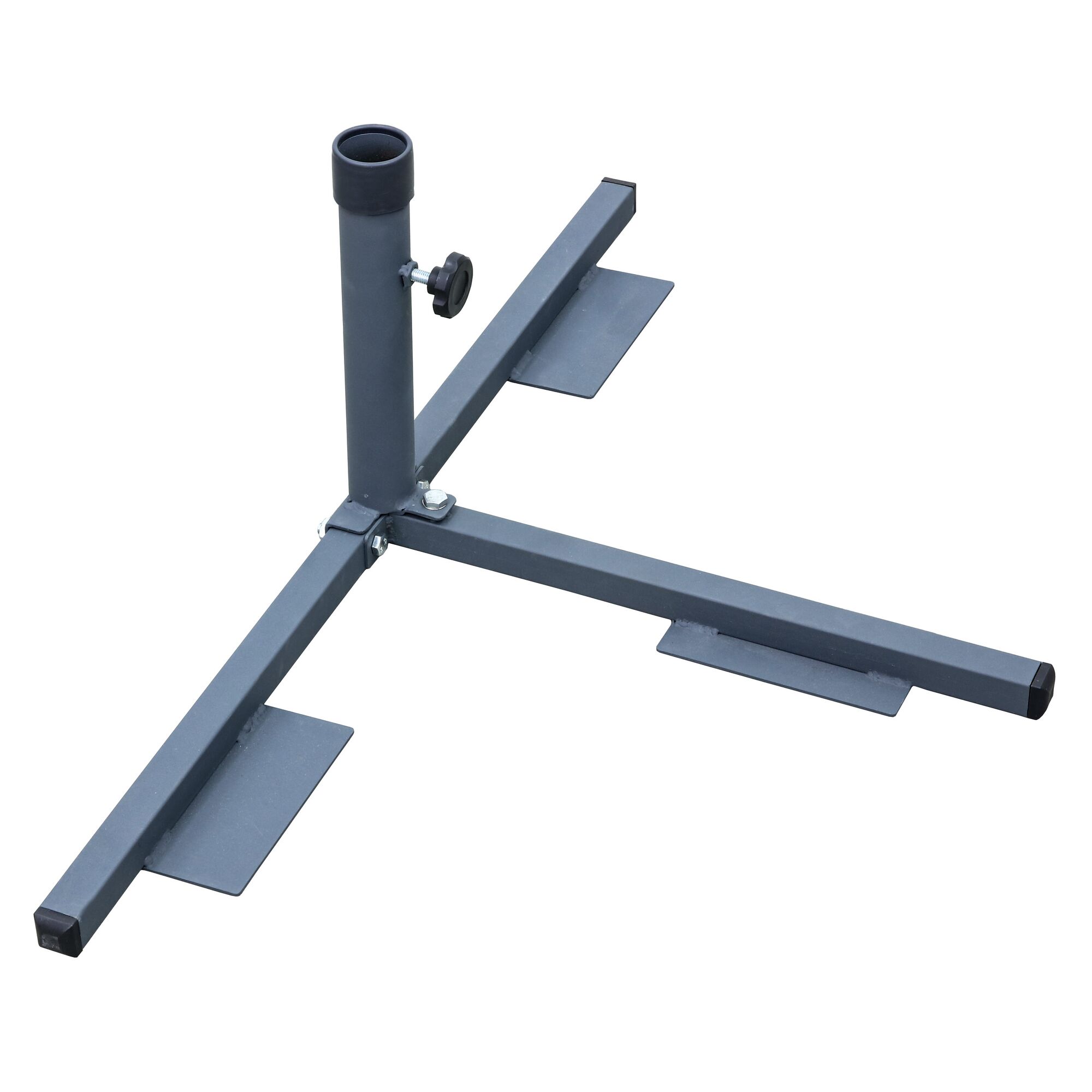 Grauer Sonnenschirmständer