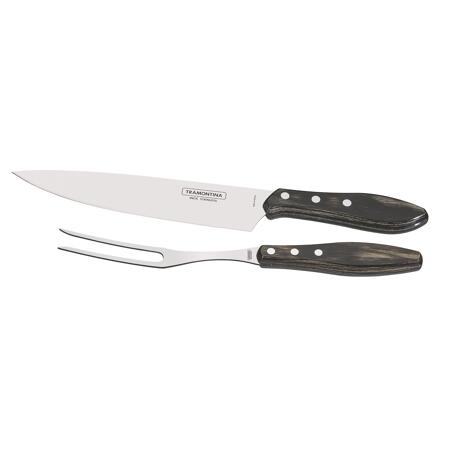 2. Bild von Tranchier-Set 2-teilig Edelstahl braun