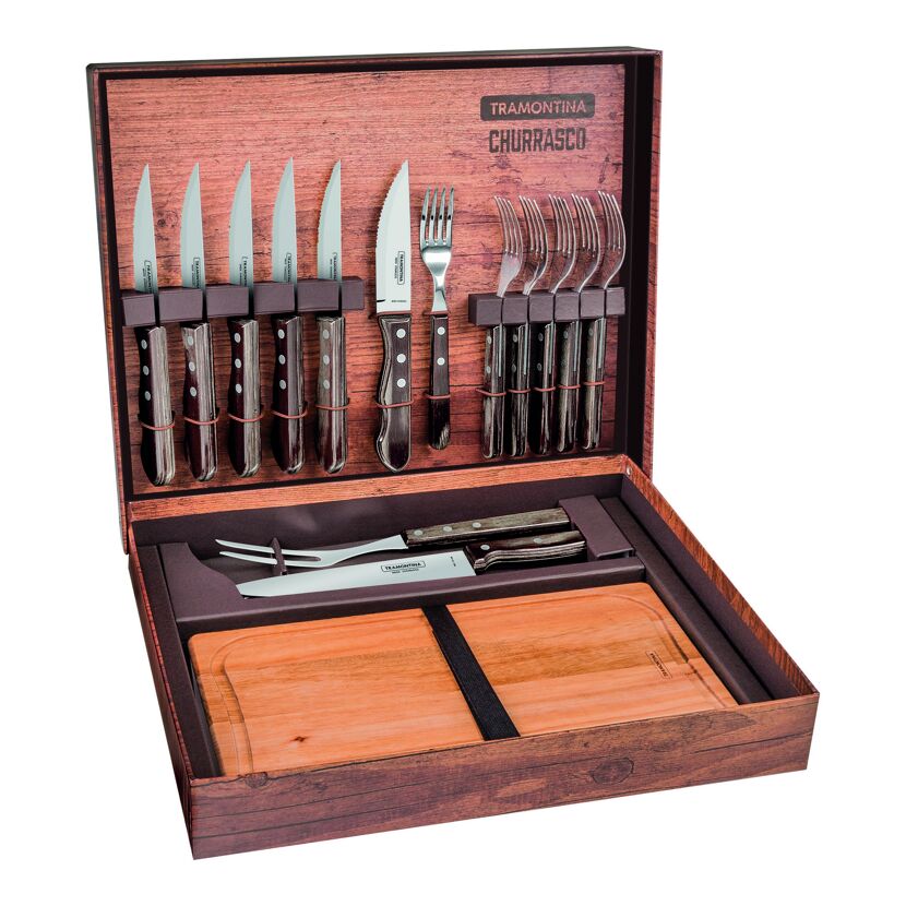 Tramontia Churrasco Besteckset mit Schneidbrett