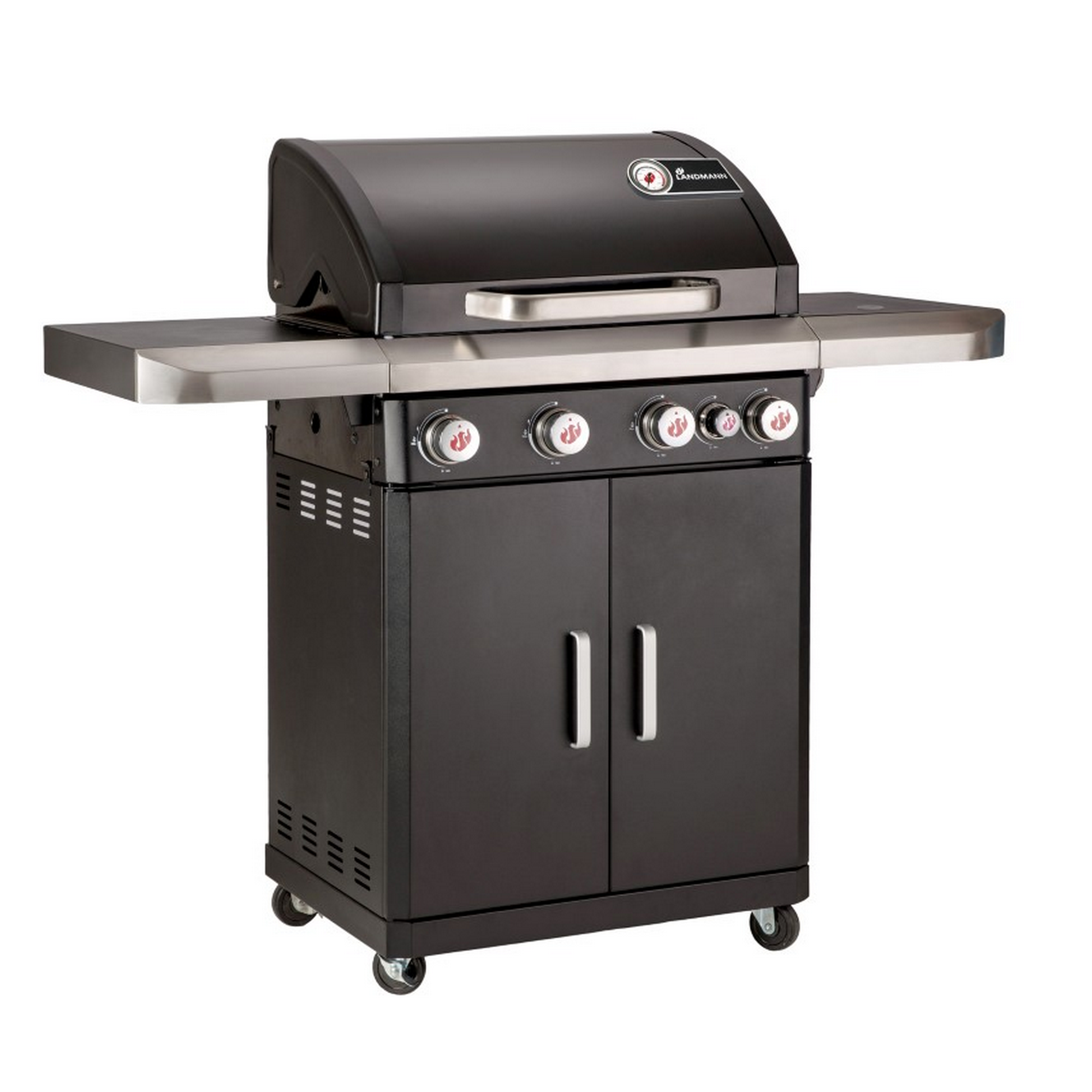 Gasgrill 'Rexon PTS BR 4.1' schwarz/silbern 120 x 135 x 52 cm + product picture