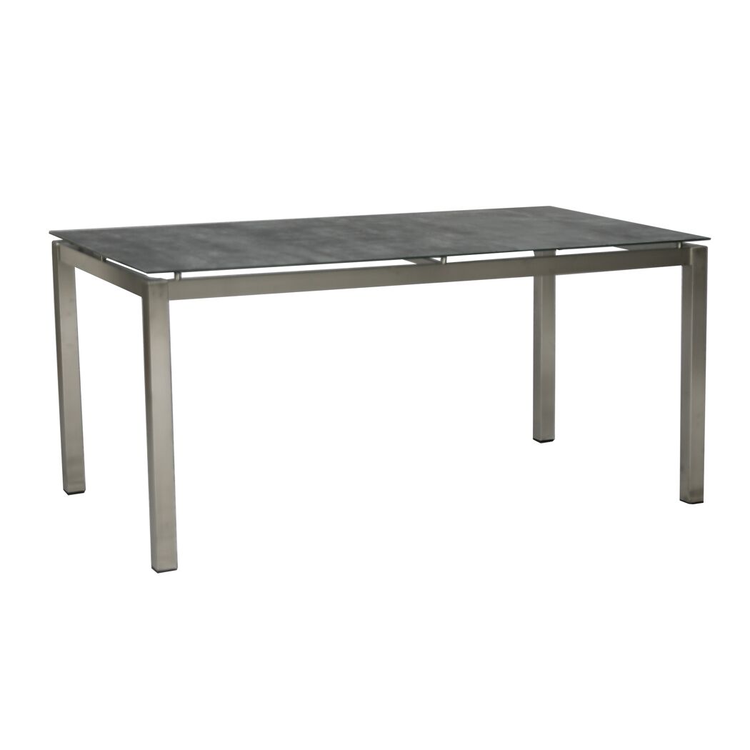 Grauer Tisch Boston mit Glas-Keramik-Platte