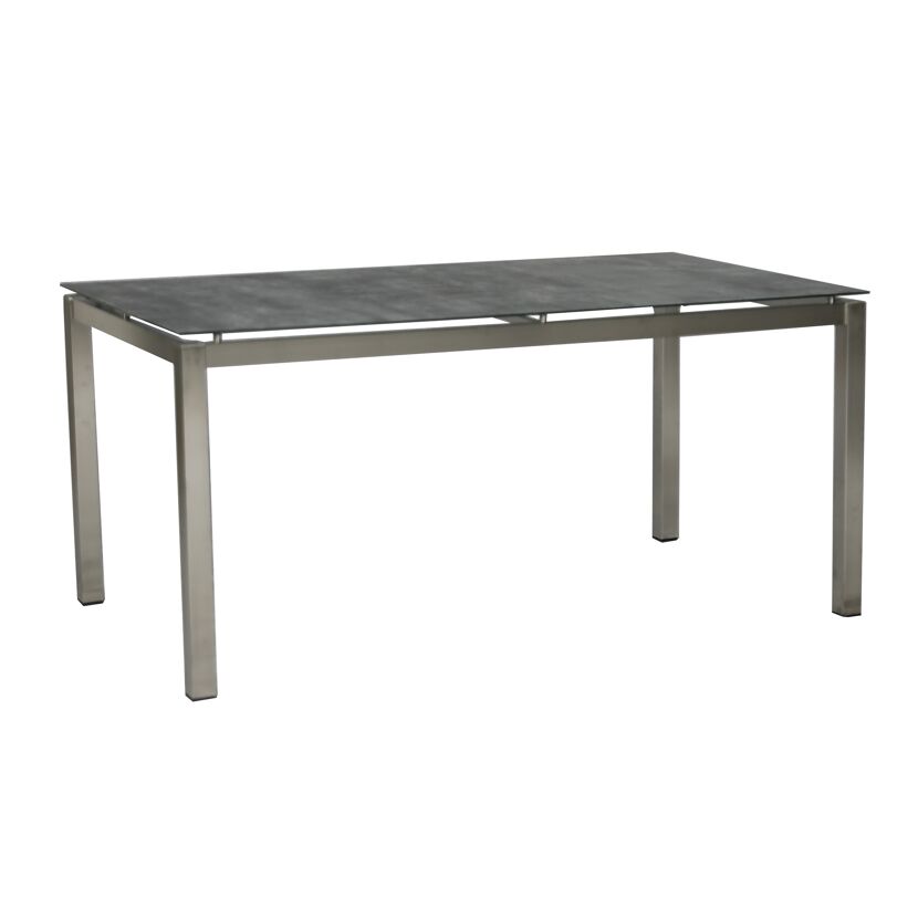 Grauer Tisch Boston mit Glas-Keramik-Platte