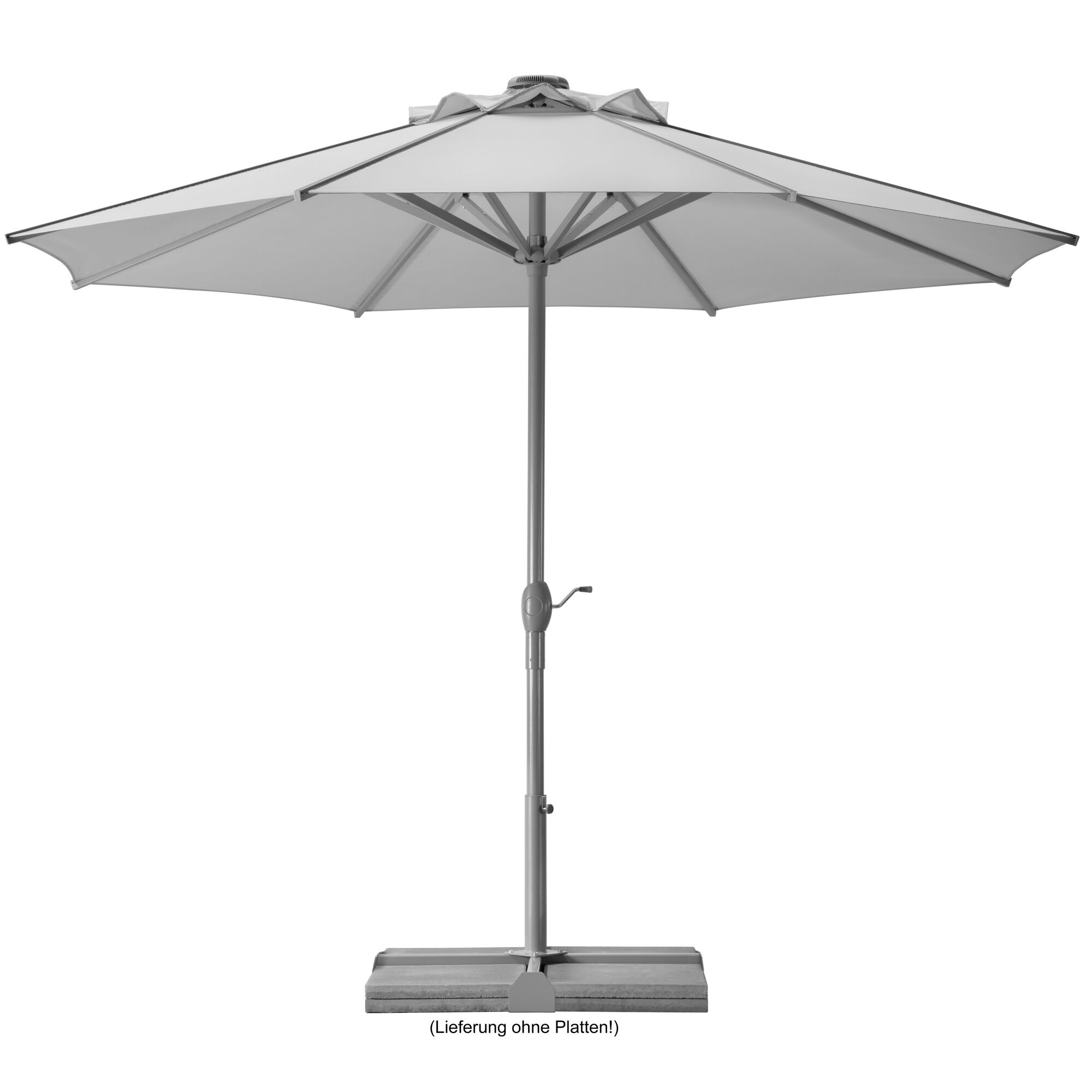 Runder Sonnenschirm mit Kurbel