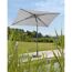 Grauer Sonnenschirm Sevilla 240 x 140 im Garten