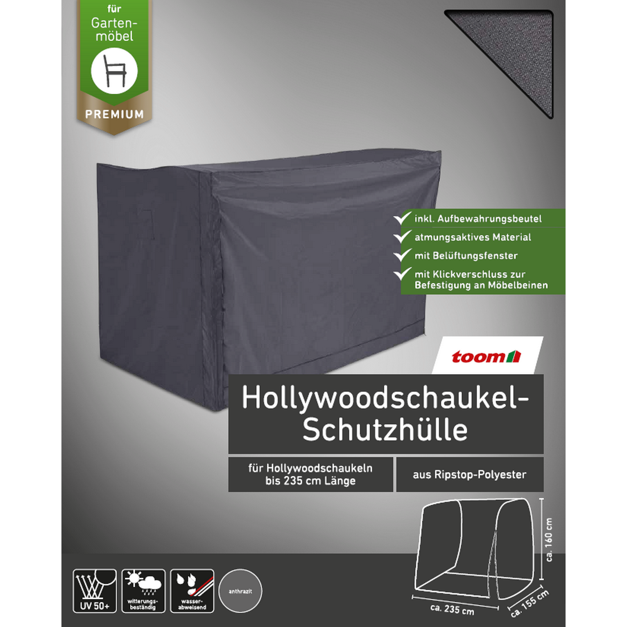 Premium-Schutzhülle für Hollywoodschaukeln bis 235 cm + product picture