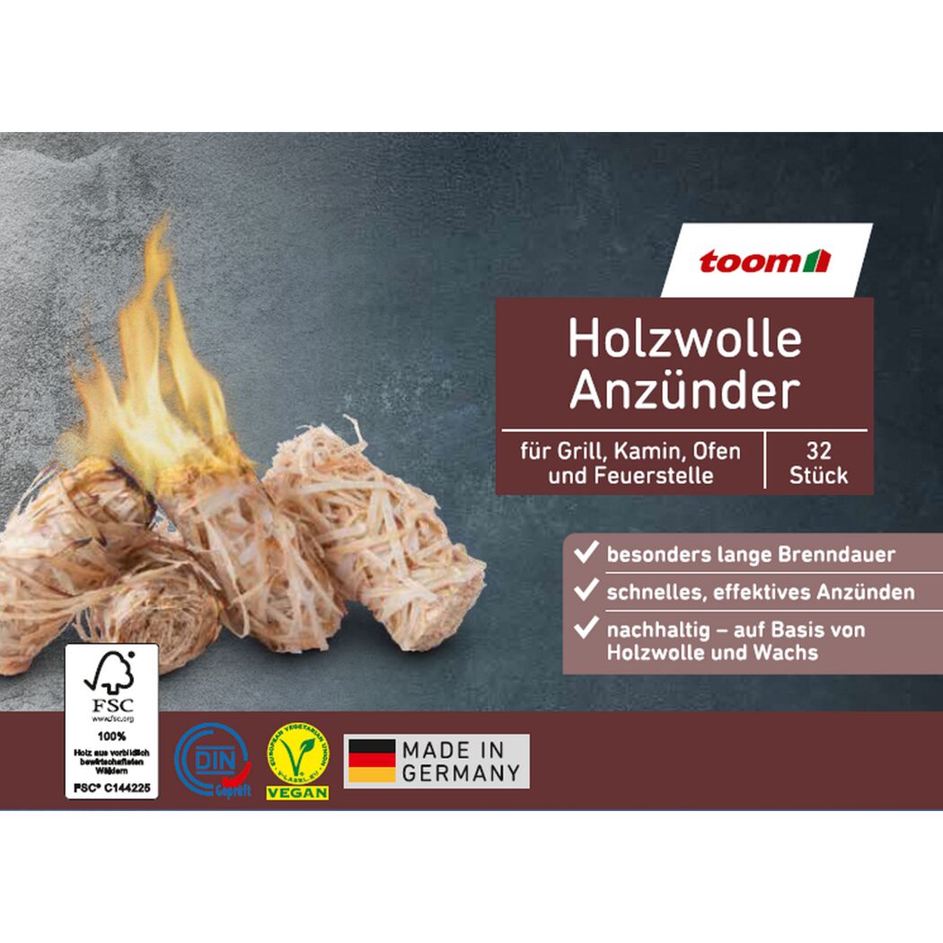 toom Holzwolle Anzünder 32 Stück