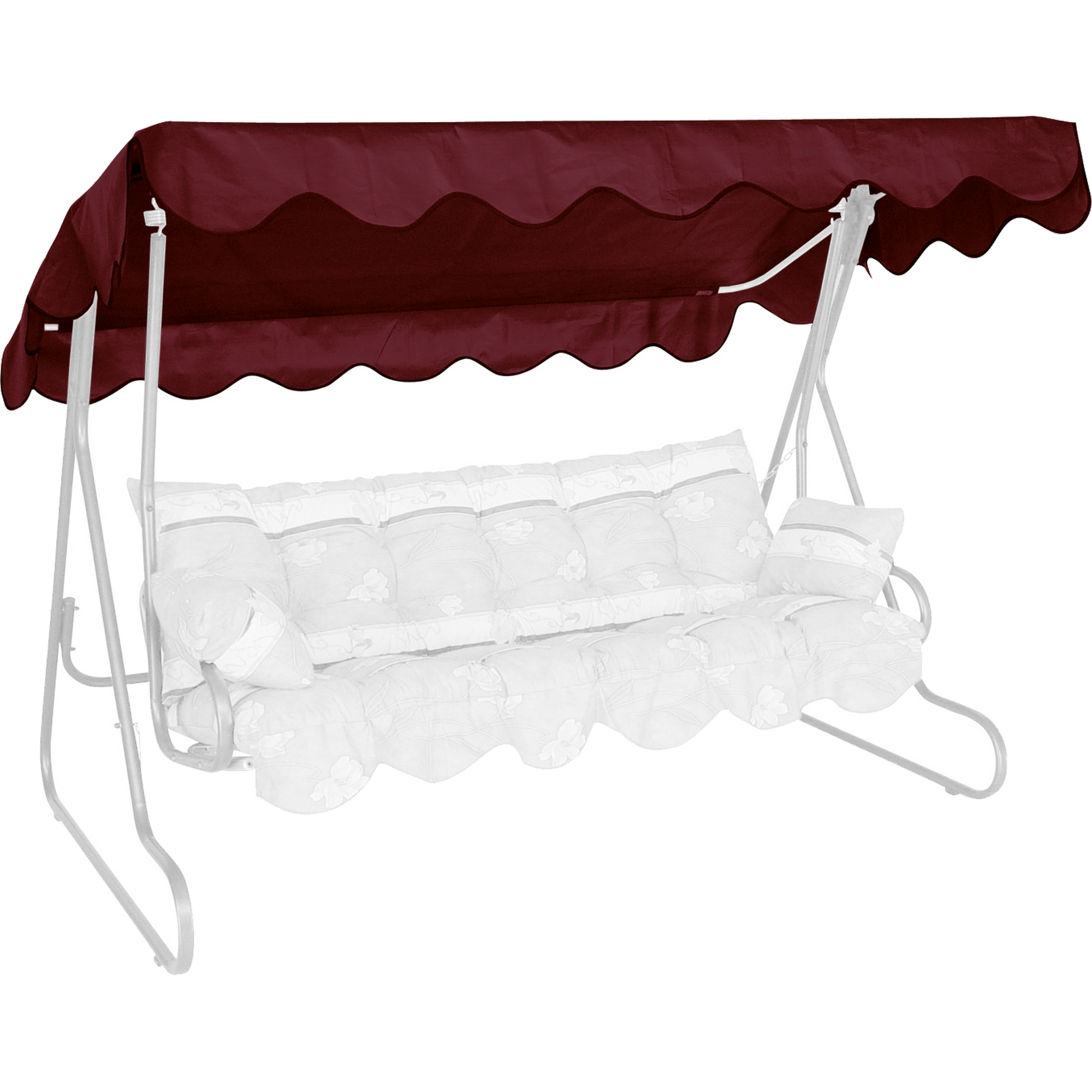 Ersatzdach für Hollywoodschaukel bordeaux 210 x 145 cm