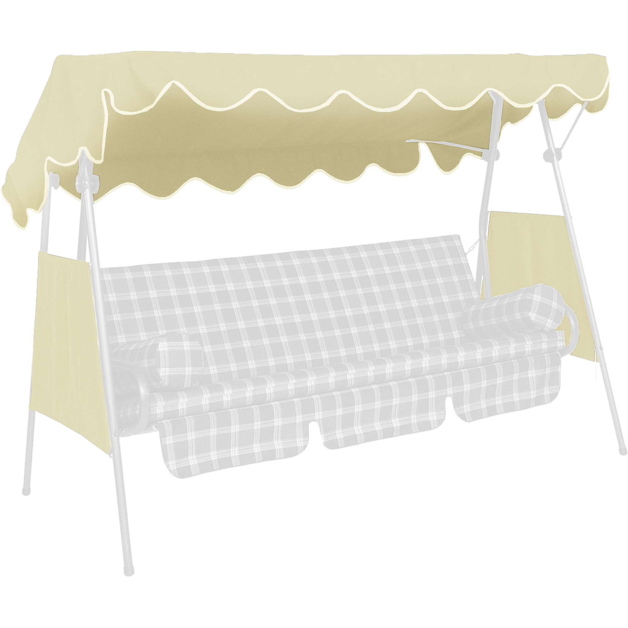 Ersatzdach für Hollywoodschaukel beige 200 x 120 cm