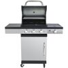 Gasgrill San Antonio mit drei Brennern und geöffnetem Deckel.