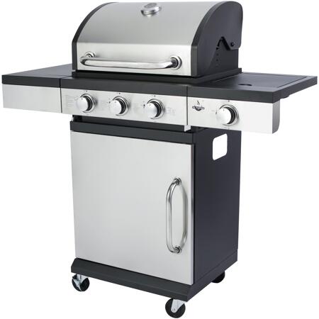 4. Bild von Gasgrill 'San Antonio' silbern, schwarz 110 x 110 x 48 cm