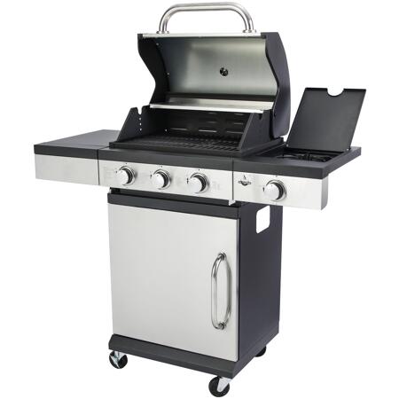 5. Bild von Gasgrill 'San Antonio' silbern, schwarz 110 x 110 x 48 cm