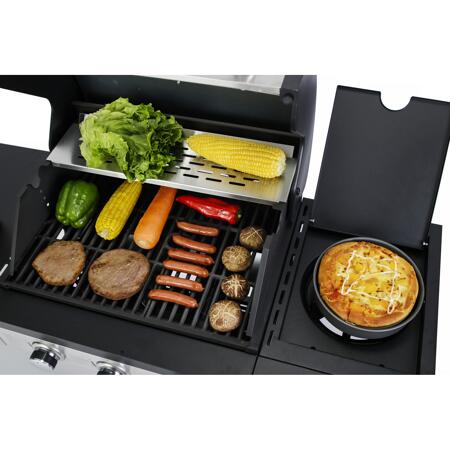 7. Bild von Gasgrill 'San Antonio' silbern, schwarz 110 x 110 x 48 cm