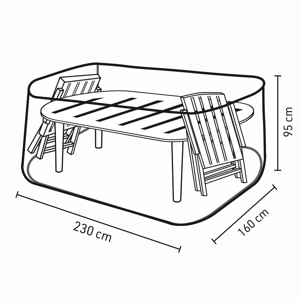 Schutzhülle für Gartentischgruppe