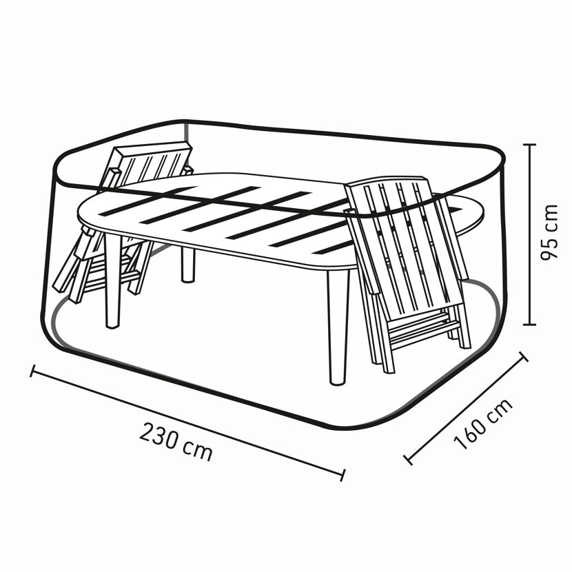 Schutzhülle für Gartentischgruppe