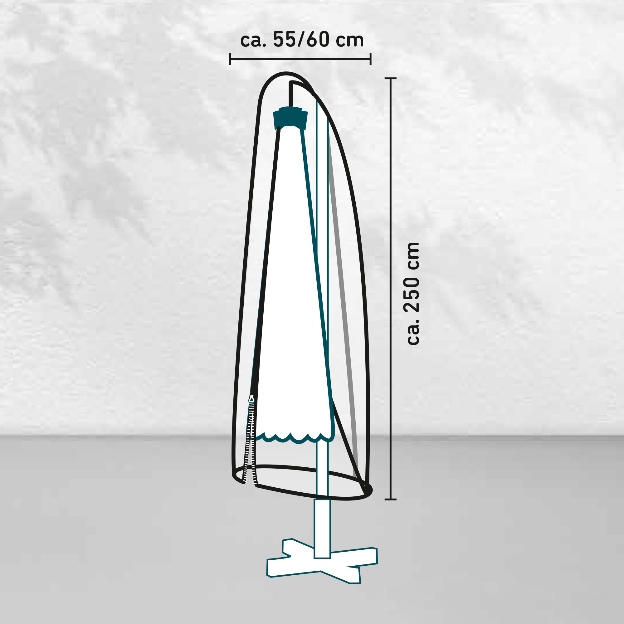 Ampelschirm-Schutzhülle für Ampelschirme bis Ø 3,5 m oder 3 x 3 m + product picture