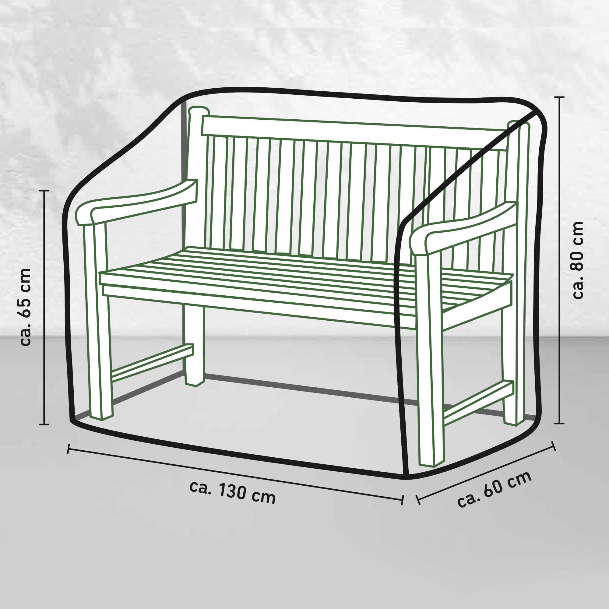 Gartenbank-Schutzhülle für 2-Sitzer-Bänke + product picture
