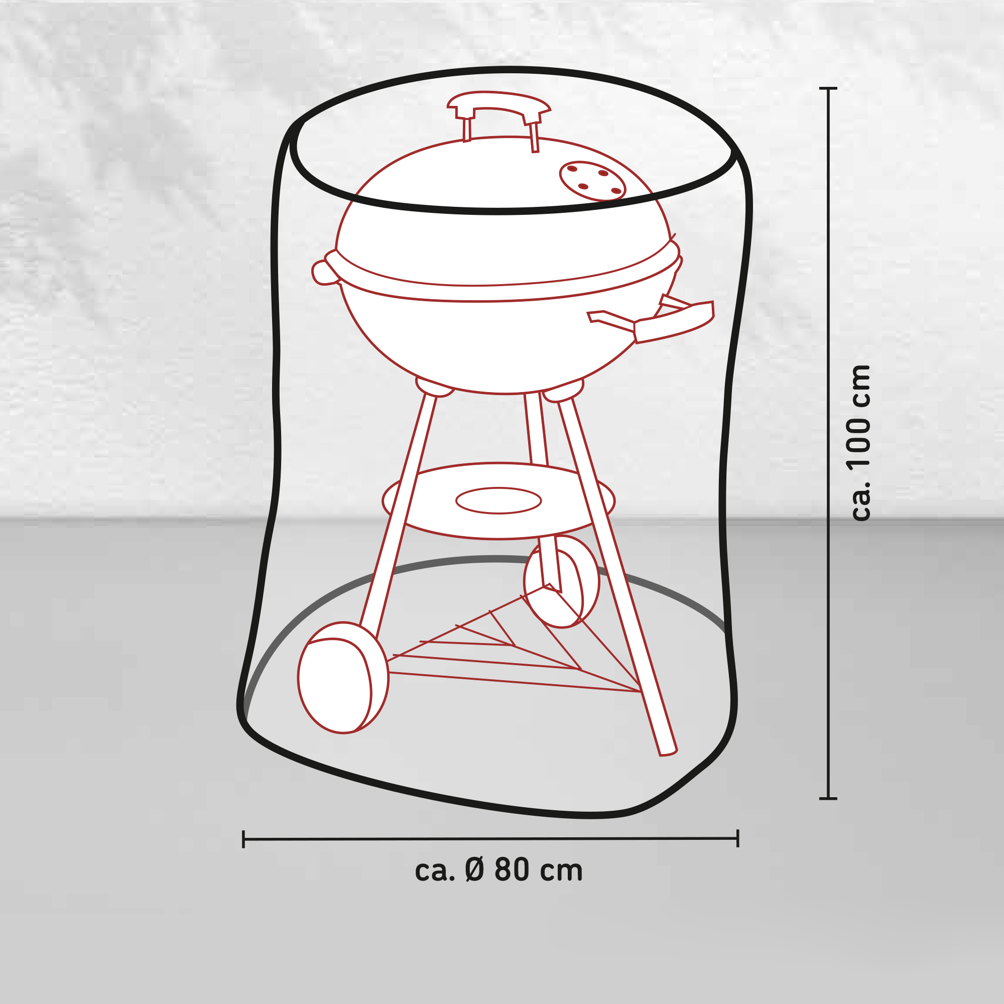 Kugelgrill-Schutzhülle für Grills mit Ø 80 cm + product picture