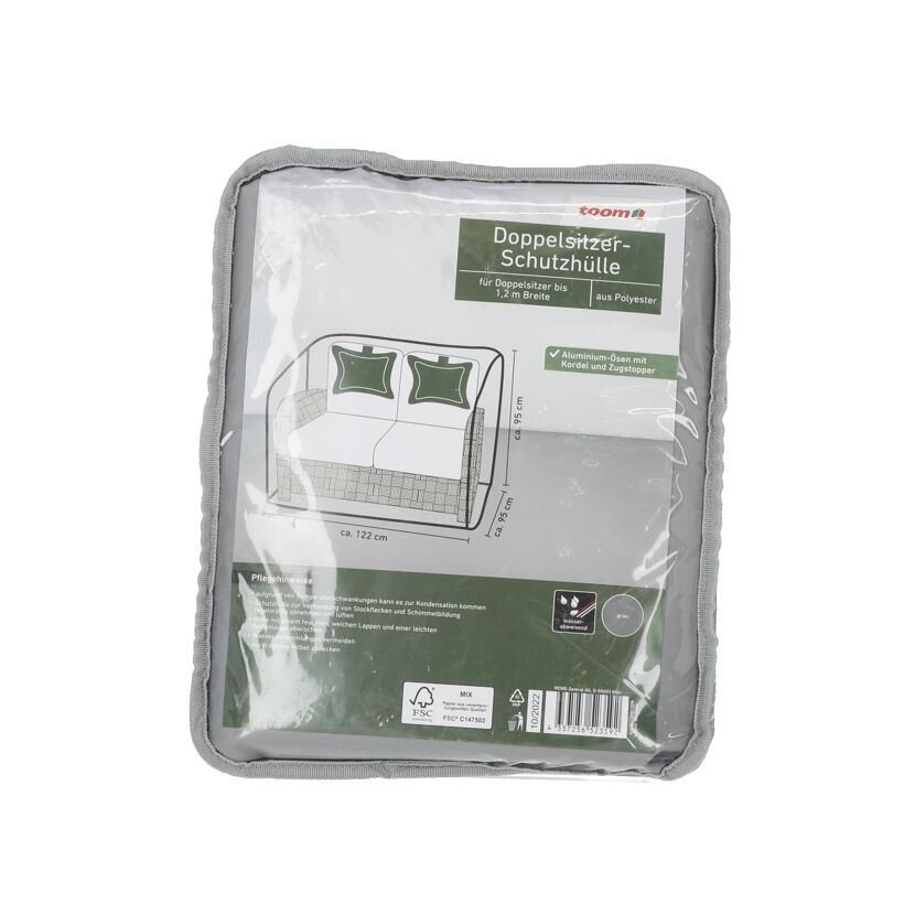 Abdeckung für Gartenbank wasserabweisend 122 x 95 x 95 cm