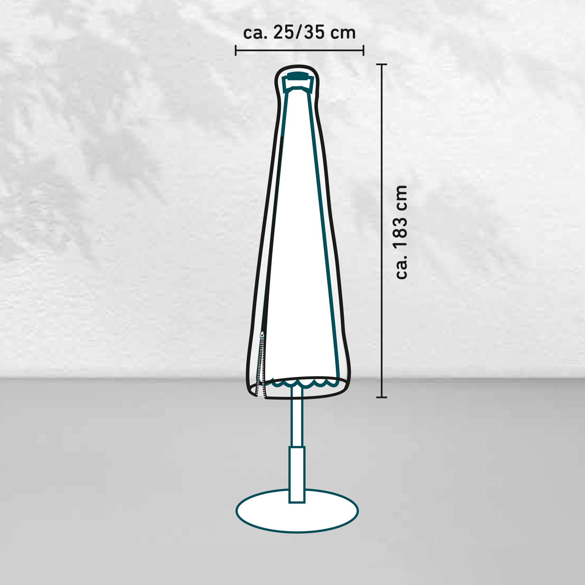 Sonnenschirm-Schutzhülle für Stockschirme bis Ø 3 m + product picture