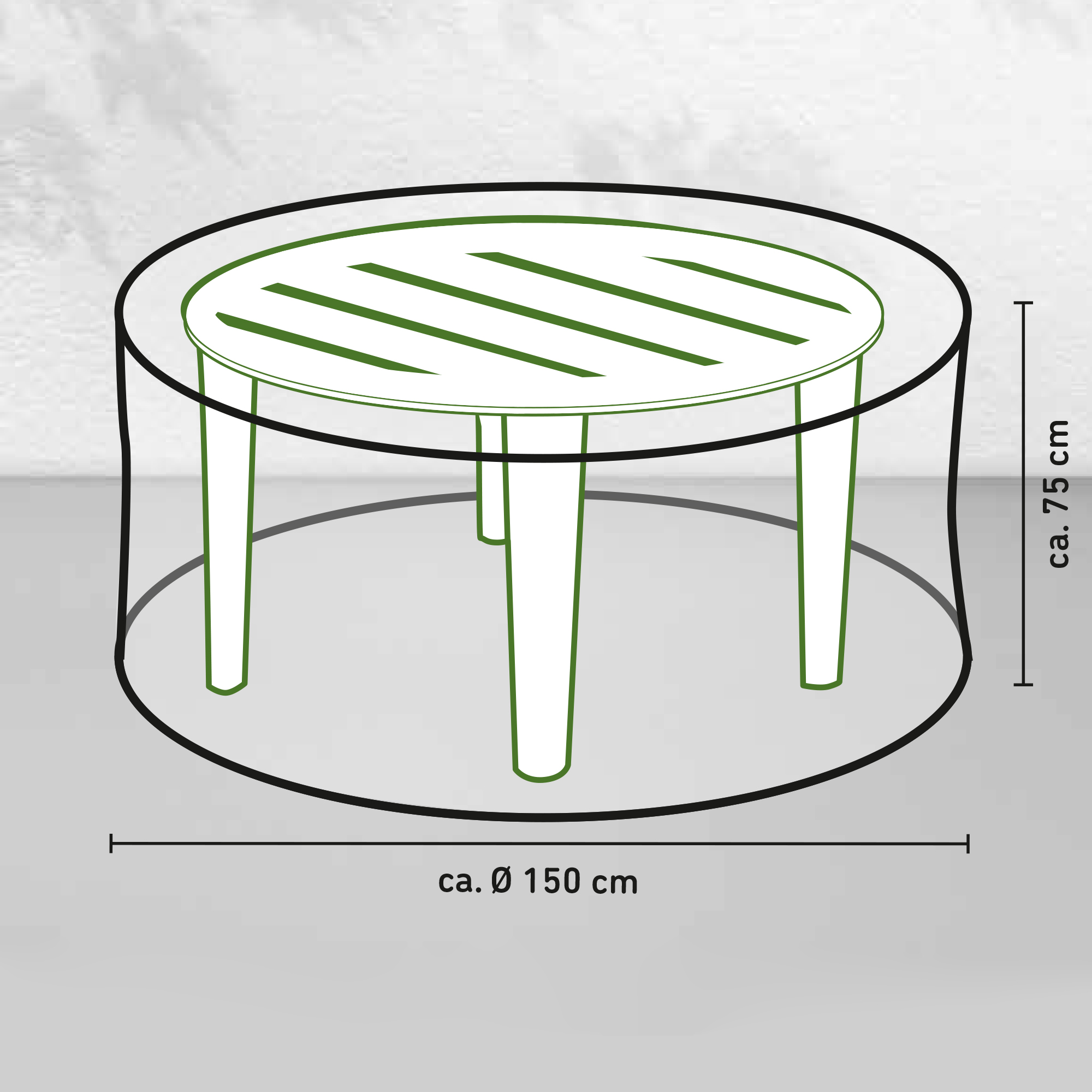 Tisch-Schutzhülle für runde Tische mit Ø bis 1,5 m + product picture