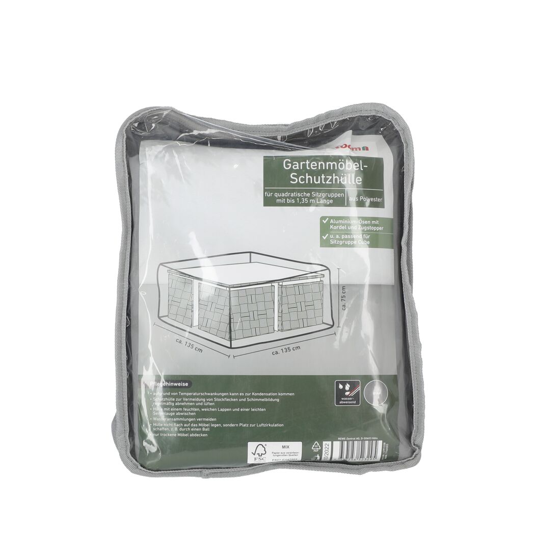 Gartenmöbel-Schutzhülle in Verpackung