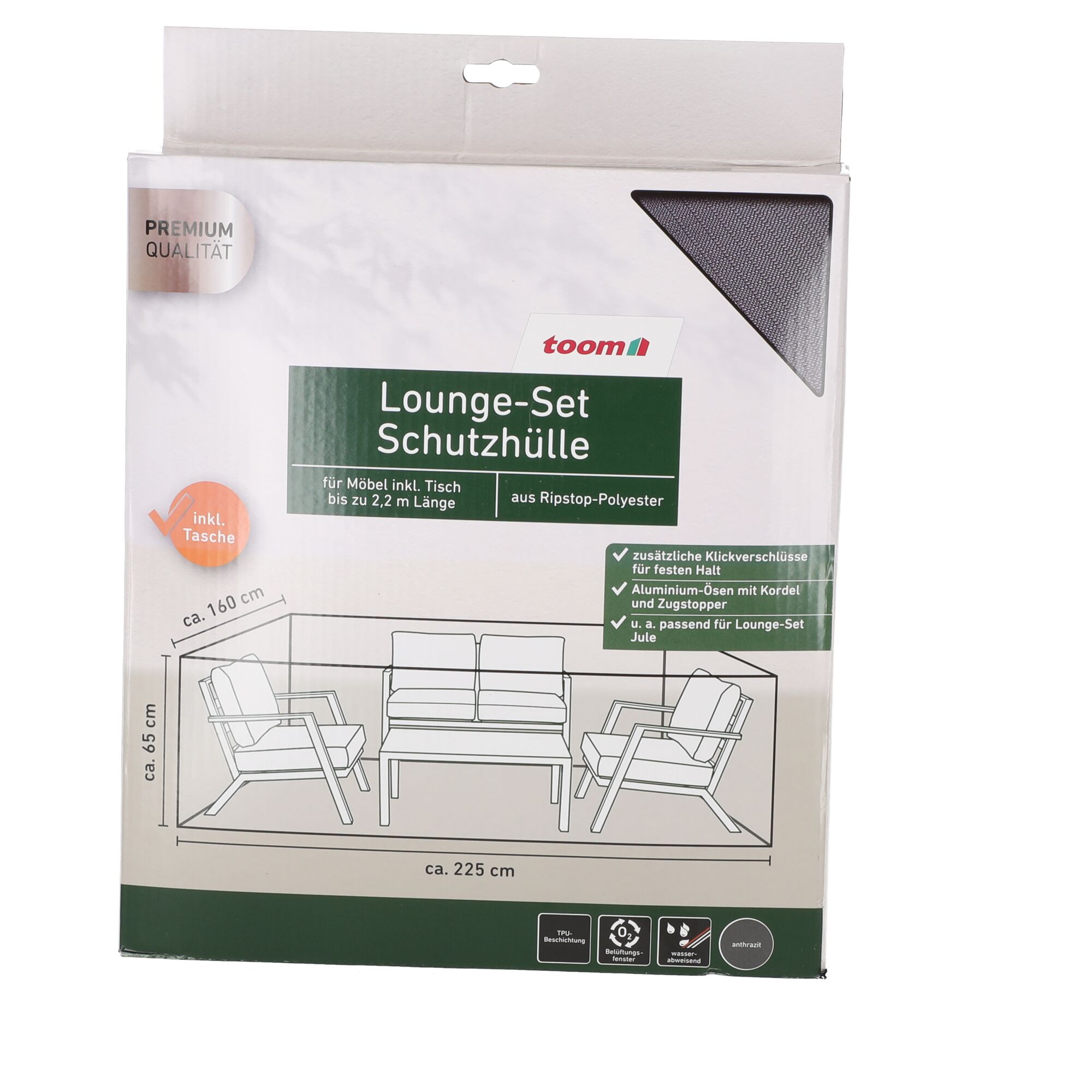 Graue Schutzhülle für Lounge-Set