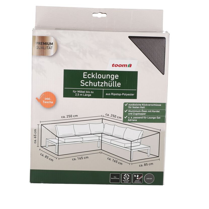 Schutzhülle für Ecklounge, 250 x 250 cm, in Verpackung