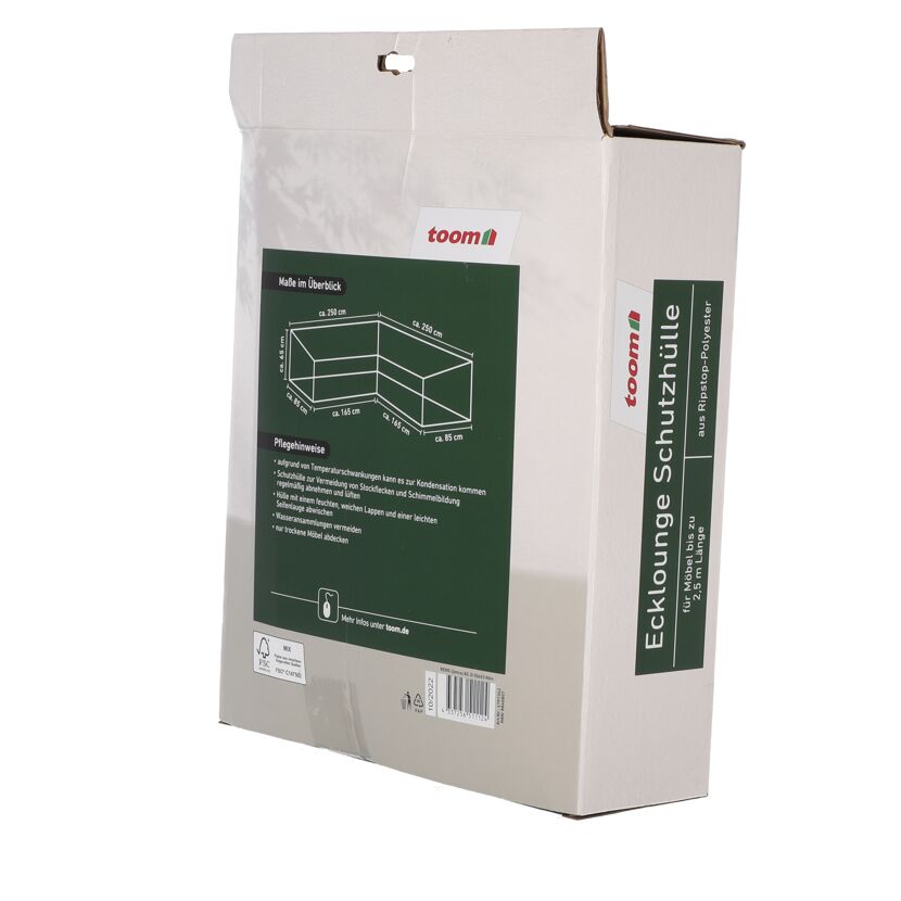 Verpackung der toom Schutzhülle für Ecklounge