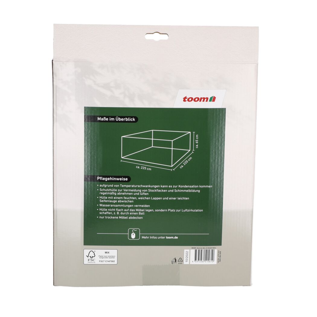 Abdeckung für Loungeset wasserabweisend & UV-beständig 220 x 85 x 225 cm