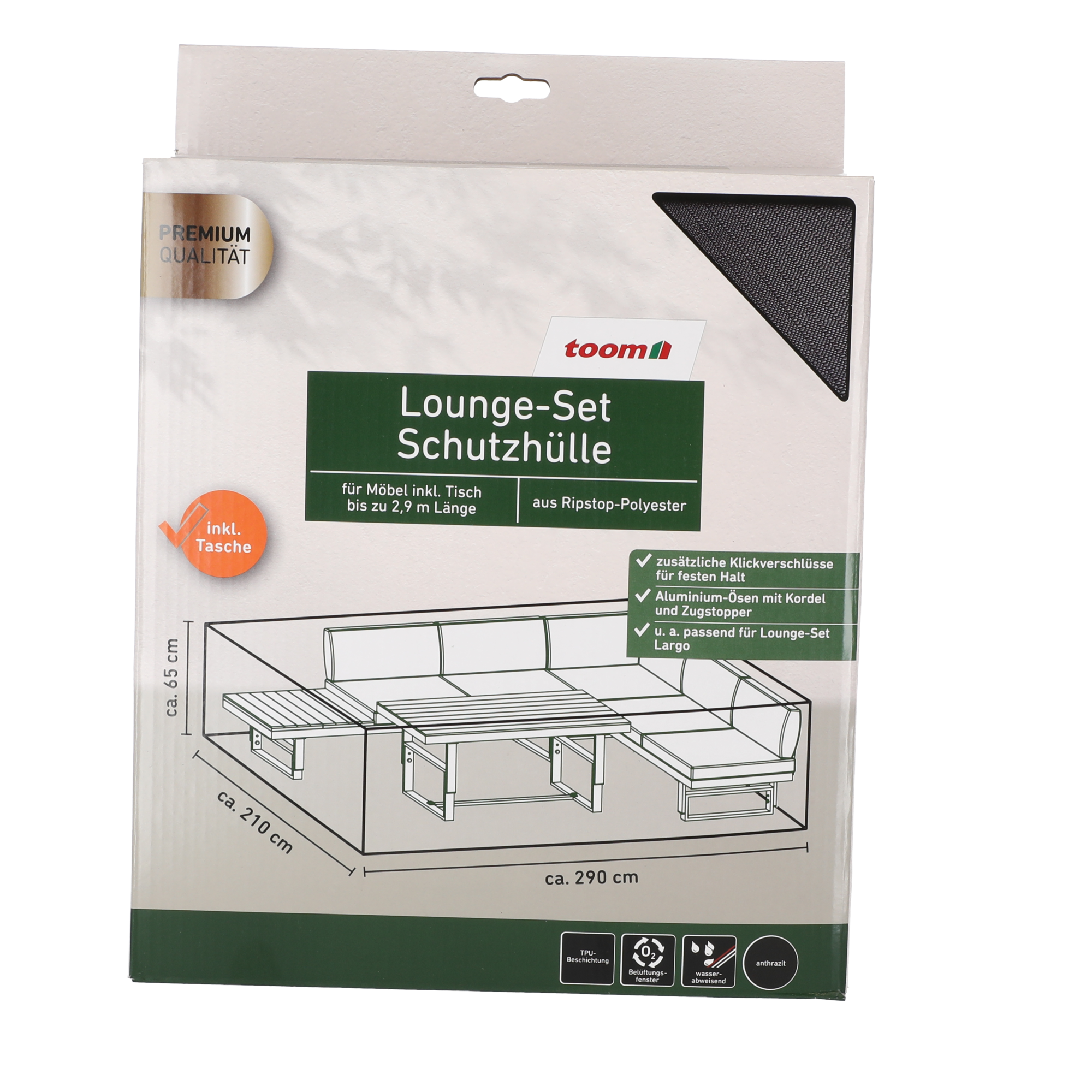 Lounge-Set-Schutzhülle für Möbel inkl. Tisch bis zu 2,9 m Länge + product picture