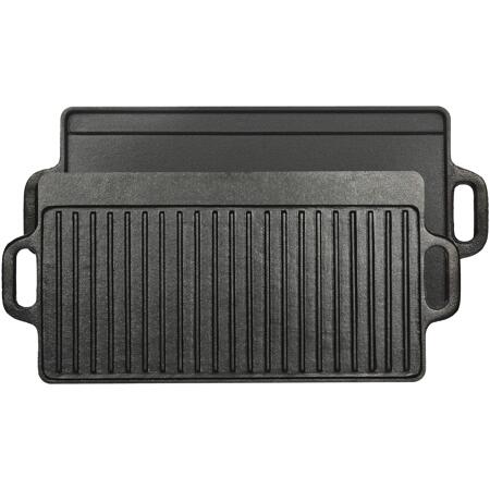 2. Bild von Grillplatte Gusseisen doppelseitig 50,5 x 23,5 cm