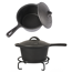 Dutch Oven Gusseisen schwarz Set 5-teilig
