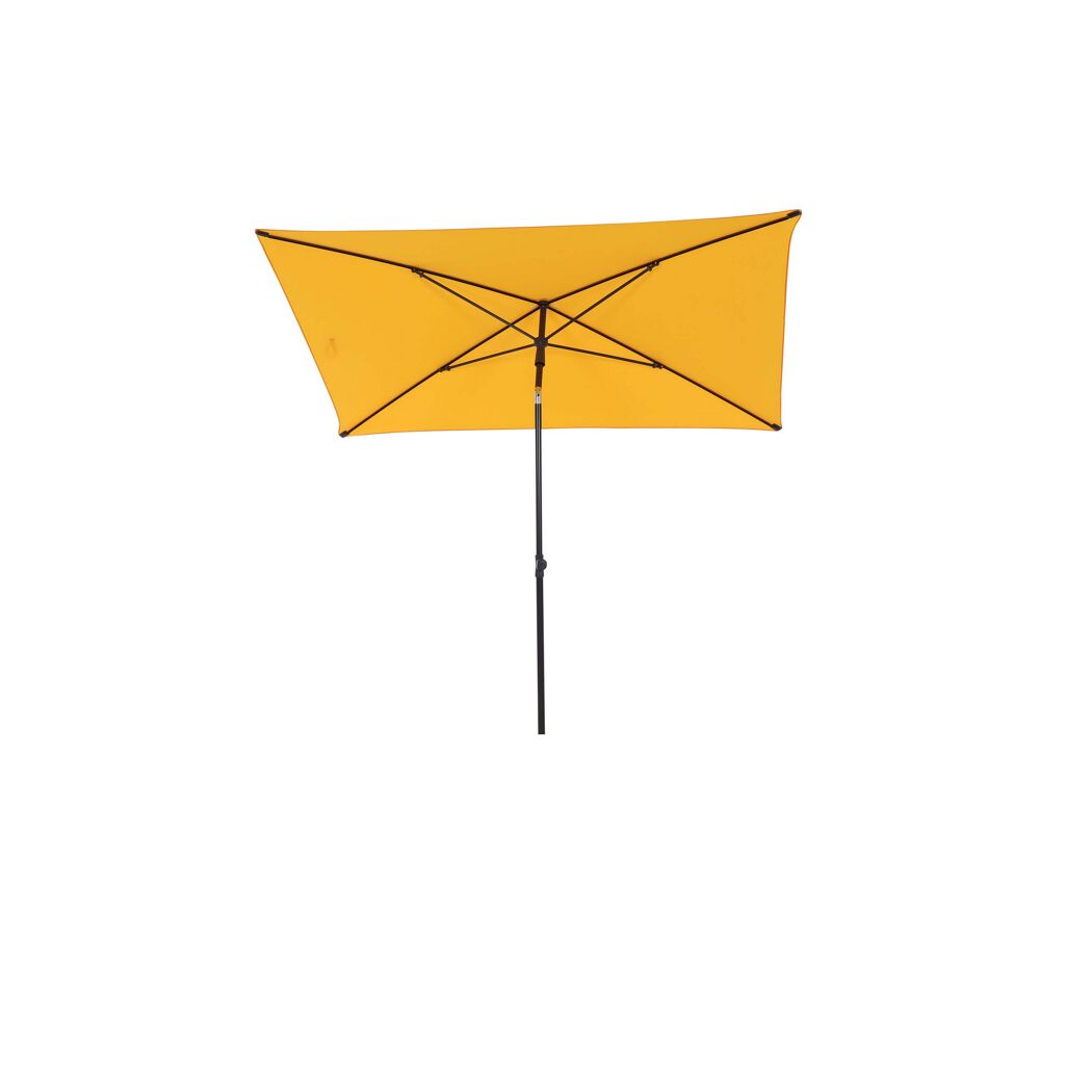 Gelber Sonnenschirm von unten