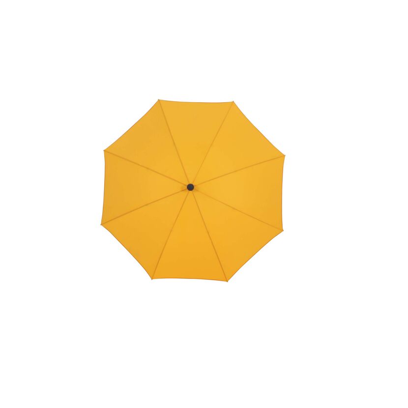 Gelber Regenschirm von oben